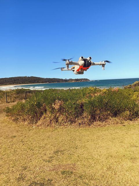 Xterminator's drone scouting a South Coast NSW property for signs of feral animals